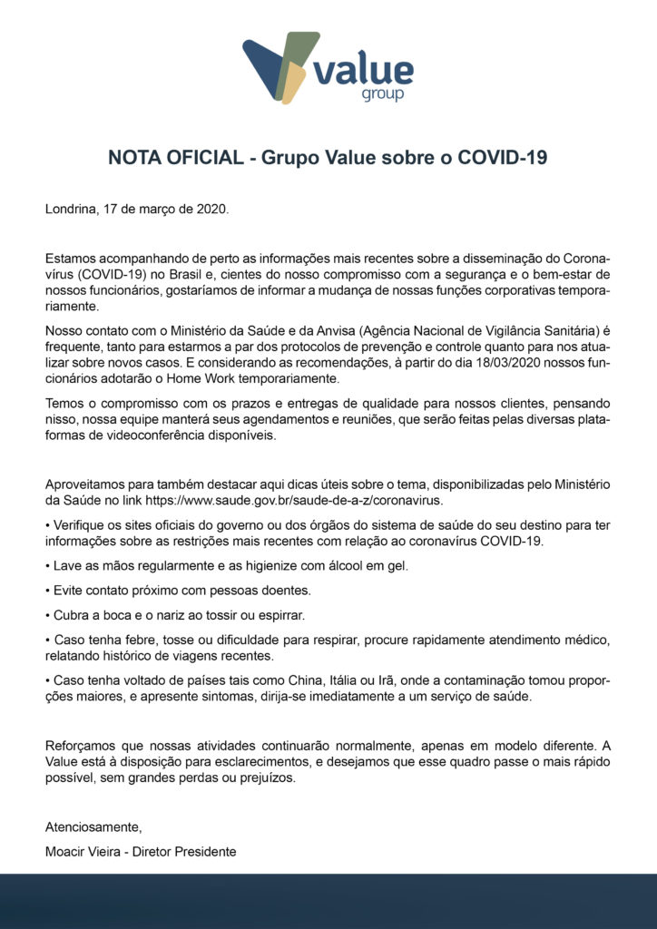 Grupo Value Covid-19